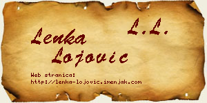 Lenka Lojović vizit kartica